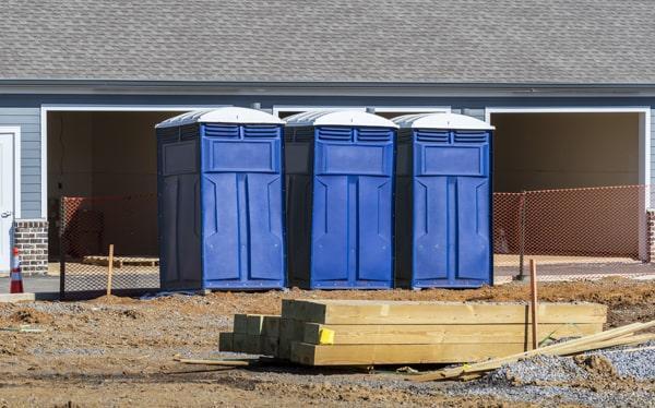 the portable toilet needs to be serviced once a week on a construction site